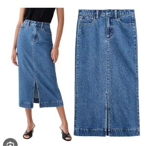 J. Crew Blue Midi Pencil Skirt for Work
